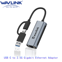 Wavlink USB C to 2.5G Gigabit Ethernet Adapter Type C to 2.5 Network Card RJ45 LAN 2.5Gbps USB3.0 Converter For Windows Mac OS X