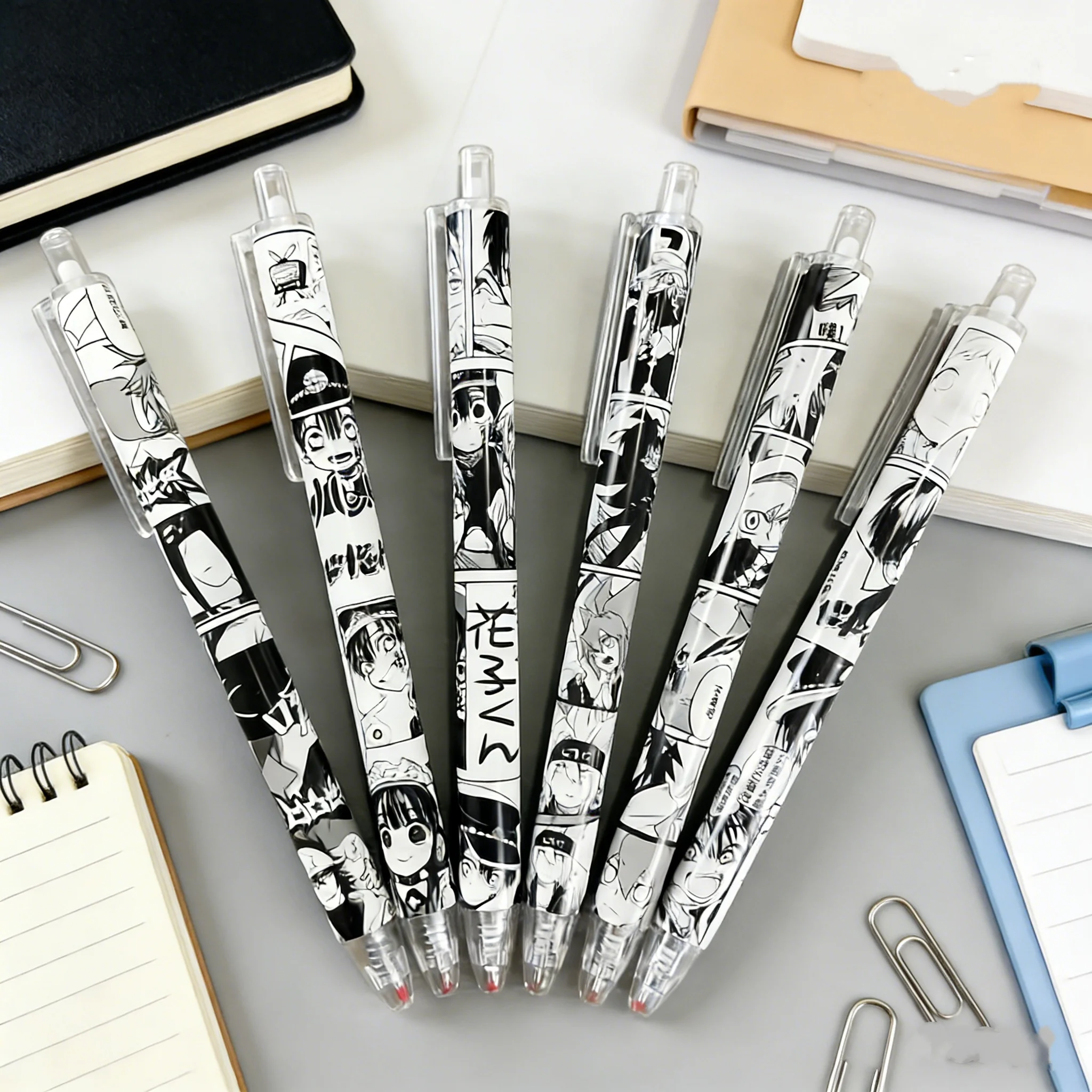 

Набор из 25 гелевых ручек с аниме-дизайном (случайный стиль), черные чернила на водной основе, прочные пластиковые канцелярские принадлежности для офиса и школы, милые выдвижные ручки, отличный подарок к началу учебного года.