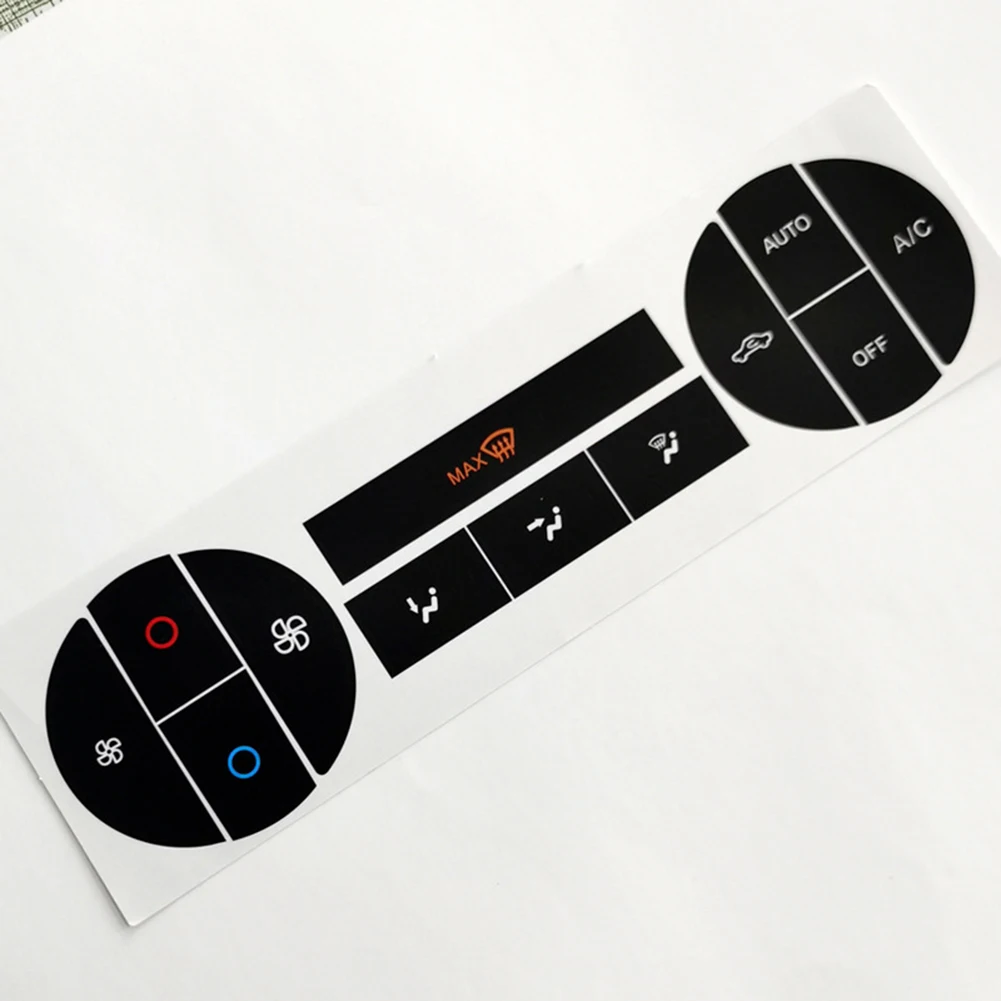 Set Stickers for Climate Control Button Repair on For Ford For Mondeo 2004 2008 with Improved Visibility and Secure Attachment