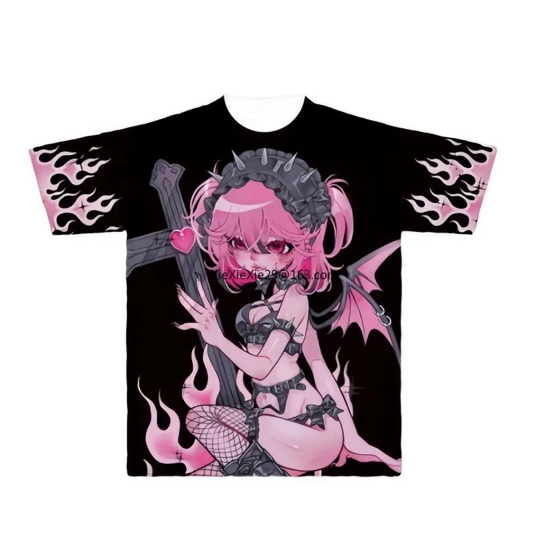 New Fashionable Summer Devil and Angel Girl Harajuku Street Sweet 3D Adult and Children's Parent Child Wear Breathable Y2K Gift