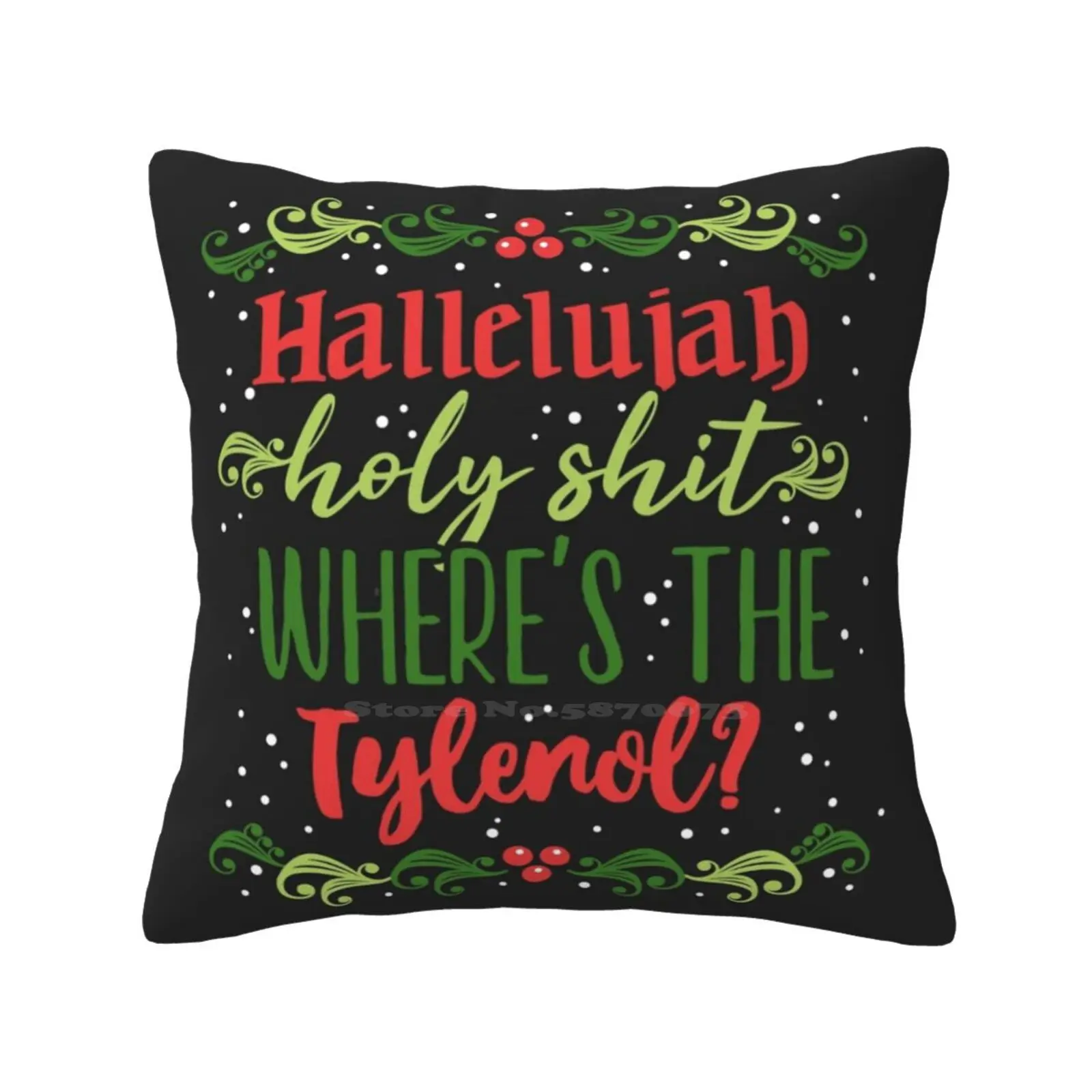 Hallelujah , Holy Sh * T Home Sofa Car Cushion Cover Pillowcase Clark Griswold Family Christmas Vacation Quote Movie Funny