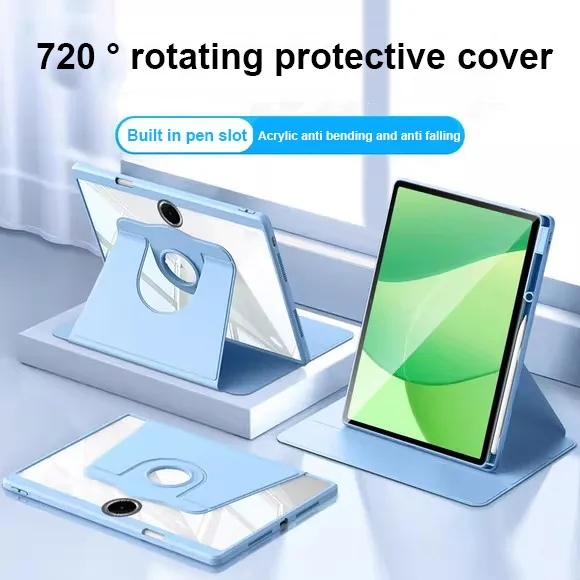 

Вращающийся акриловый жесткий чехол для OPPO Pad SE 11 2025 Pad2 Pad3 11.61 Air 2 Neo 11.4 Air 10.36 3 Pro 12.1 4 Pro 13.2 с слотом для ручки