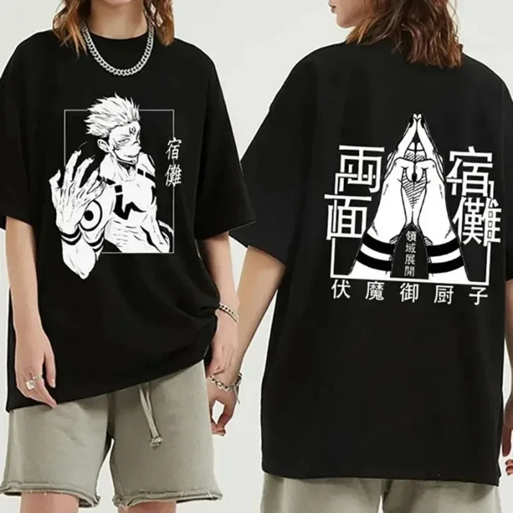 2024 Summer Anime Jujutsu Kaisen Fushiguro Toji Graphic T-shirt Men Women Fashion Oversized Shirts Male Manga Fashion Tshirt Top