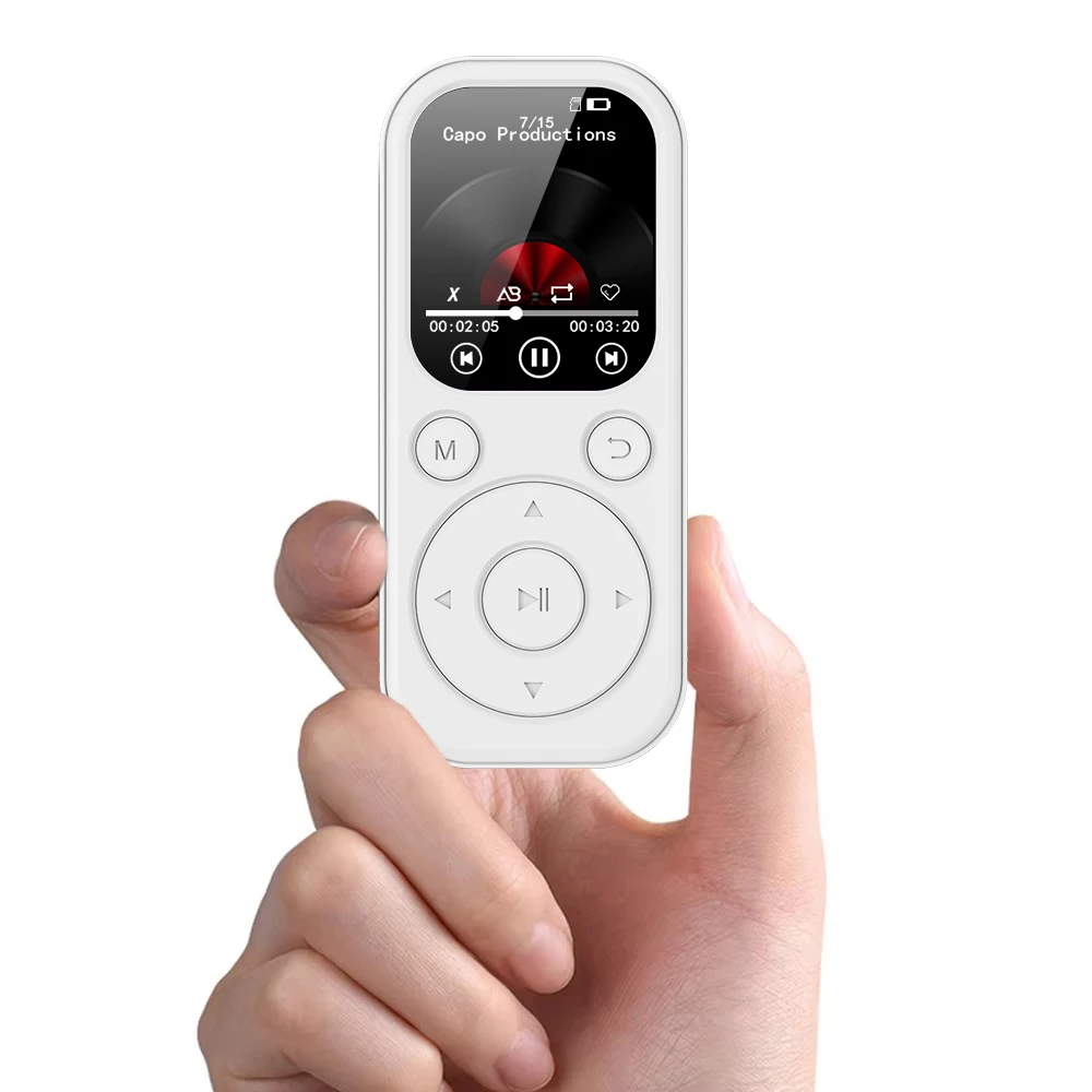 Portable MP3 Player 1.8 Inch Type-C Bluetooth 5.4 Compatible Touch Keys Music Stereo With HiFi Speaker FM Radio Recording E-Book