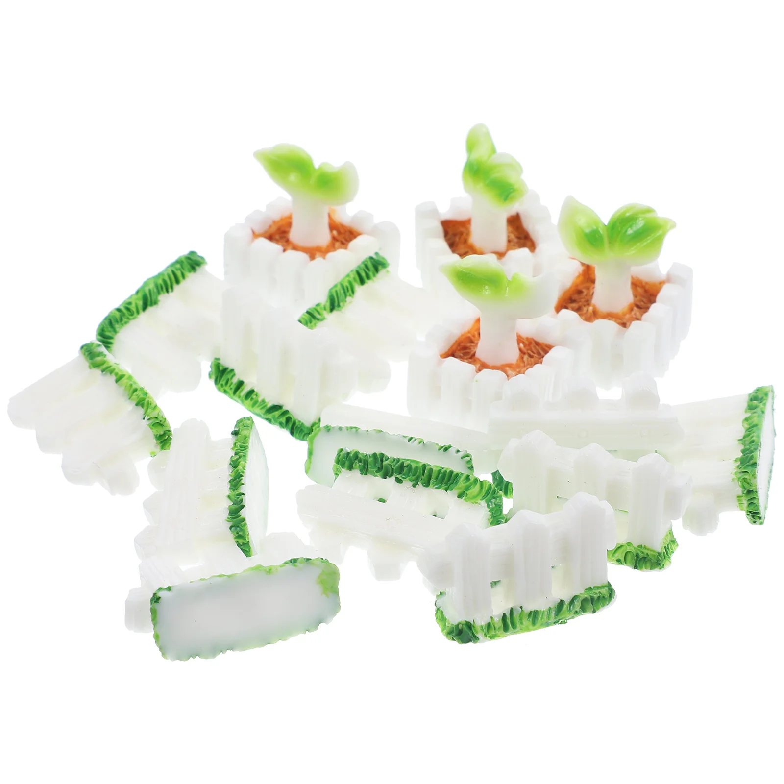 

16pcs Figurines Resin Craft Bonsai Decor Micro L Garden Micro L Decoration Dollhouse Miniatures Moss Accessories