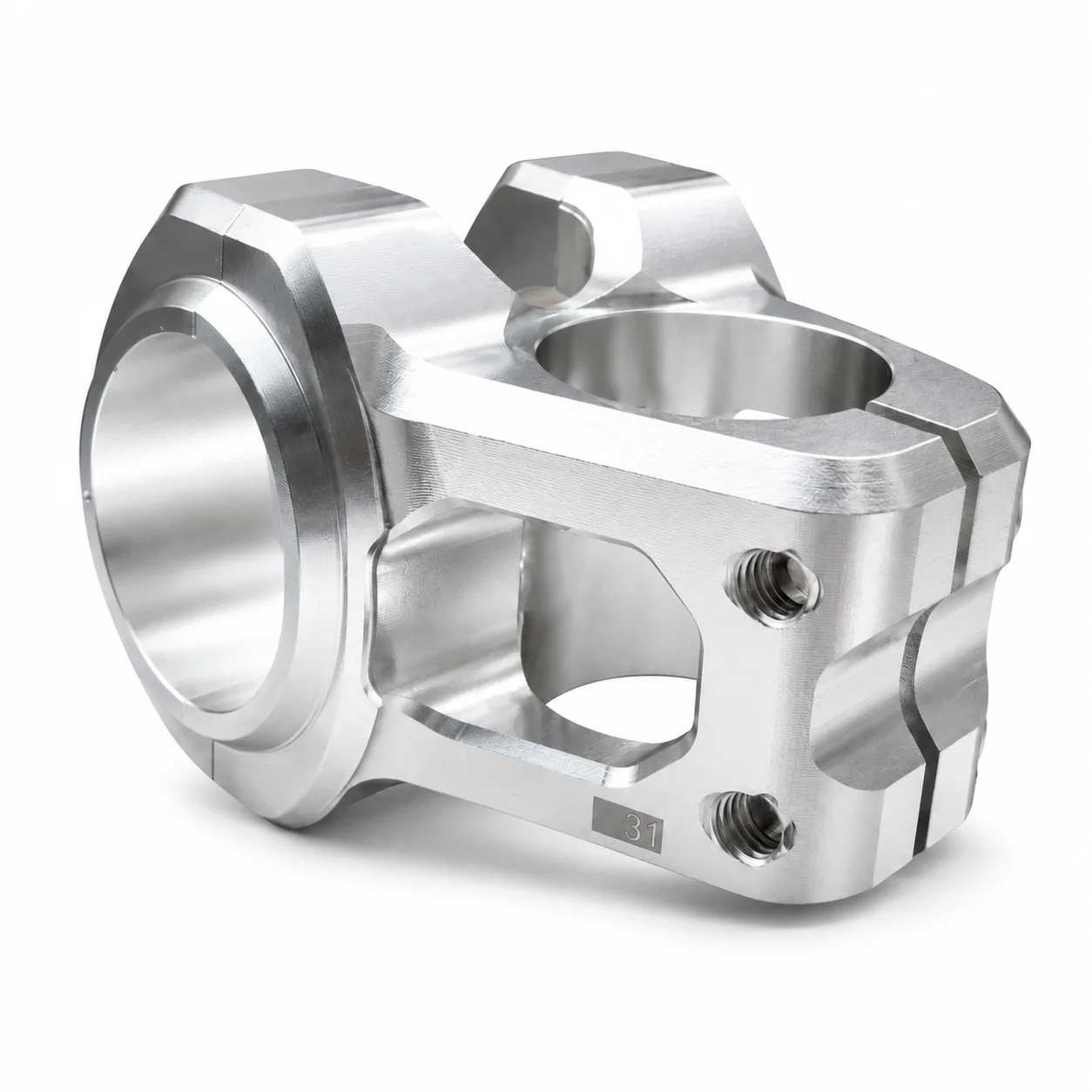 Tige de guidon de vélo CNC 31,8 mm, tige de guidon courte 0 °   Tige de vélo en alliage d'aluminium Rise pour VTT Enduro DH Freeride Dirt Jump