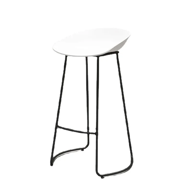 

Nordic light luxury iron artist with simple bar chair high stool bar chair leisure coffee shop net red back dining chair