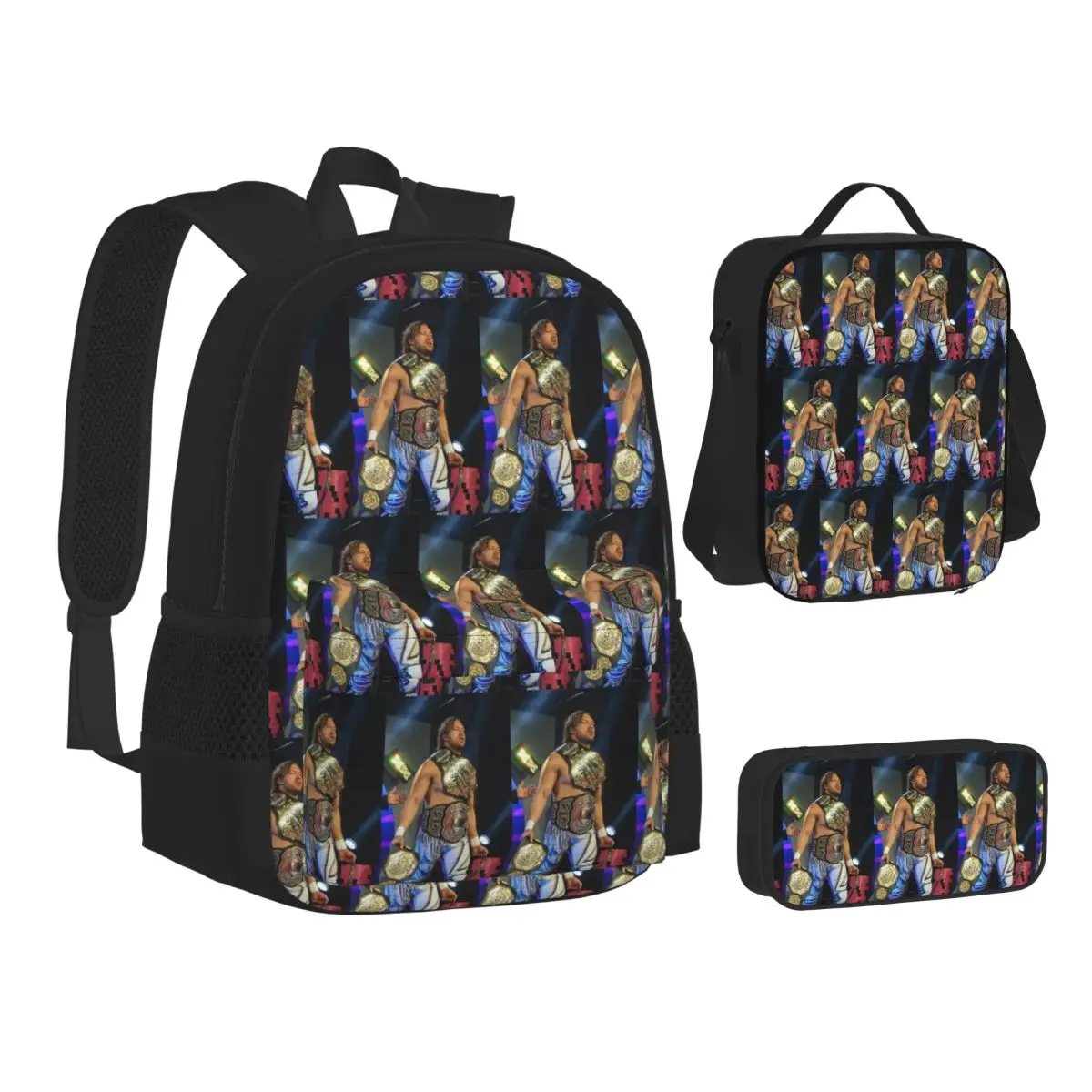 Mochilas Kenny Omega Kenny The Champ, mochila para niños y niñas, mochila escolar, mochila para niños, bolsa para el almuerzo, bolsa para bolígrafos, juego de tres piezas