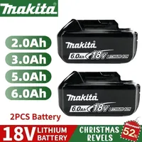 100% Original for Makita 18V Battery BL1830B BL1850B BL1850 BL1840 BL1860 BL1815 Replacement Makita 6Ah/5Ah/3Ah Lithium Battery