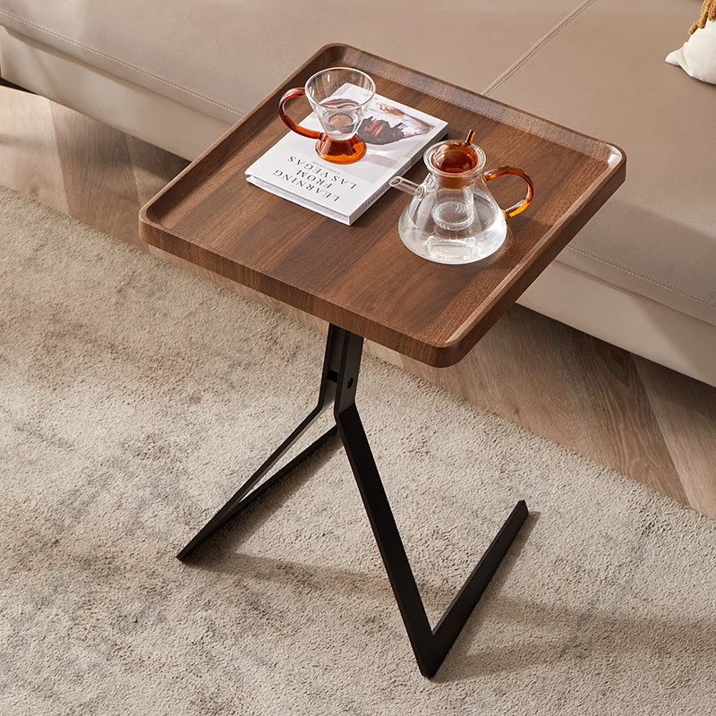 

Bona Gold Square Nordic Simple Mobile Small Coffee Table Living Room Sofa Side Bedroom Bedside Table Balcony Coffee