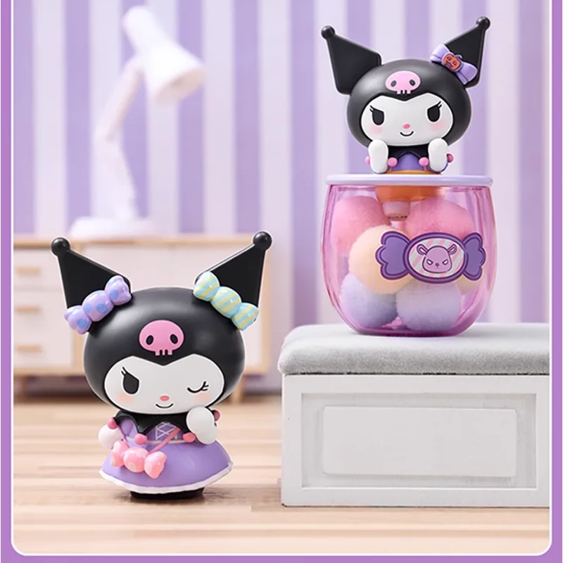 MINISO Kawaii Kuromi Blind Box Figure Toys Sanrio Figurine Model bambole da collezione per ragazza compleanno regali di natale giocattolo