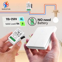 433mhz Wireless Light Switch 110V 220V 230V Self-generating Wireless Switch No Battery Required Self-Powered Waterproof Remote