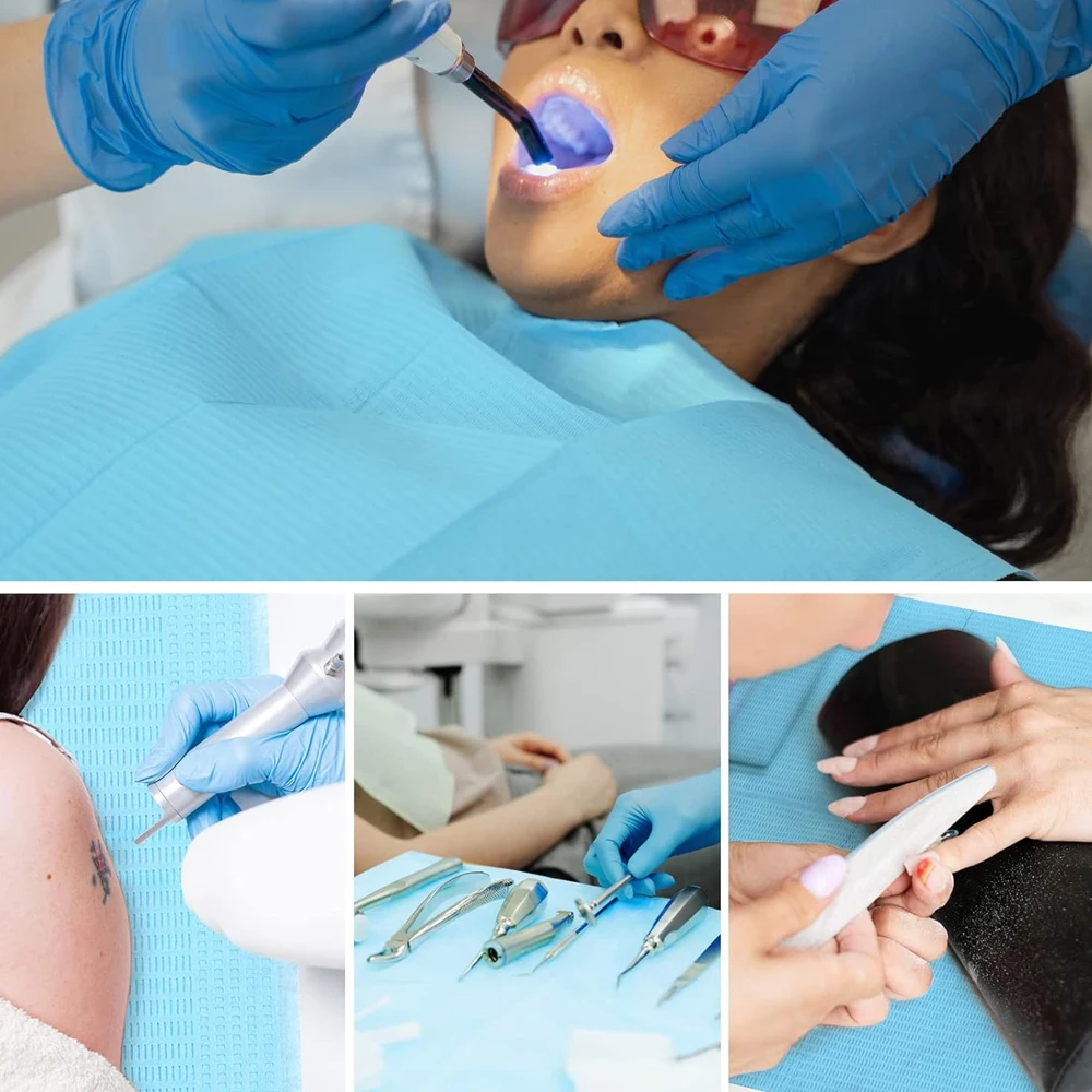 125pcs Disposable Dental  Waterproof Tablecloth Medical Paper Clean Protection Pad care Odontologia Dentistry Material