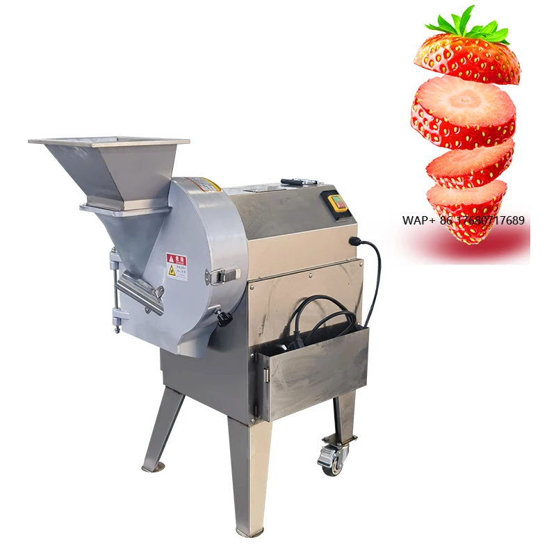 Automatic Electric Vegetable Chopper Machine with Adjustable Thickness Blades for Commercial Kitchen Food Processing