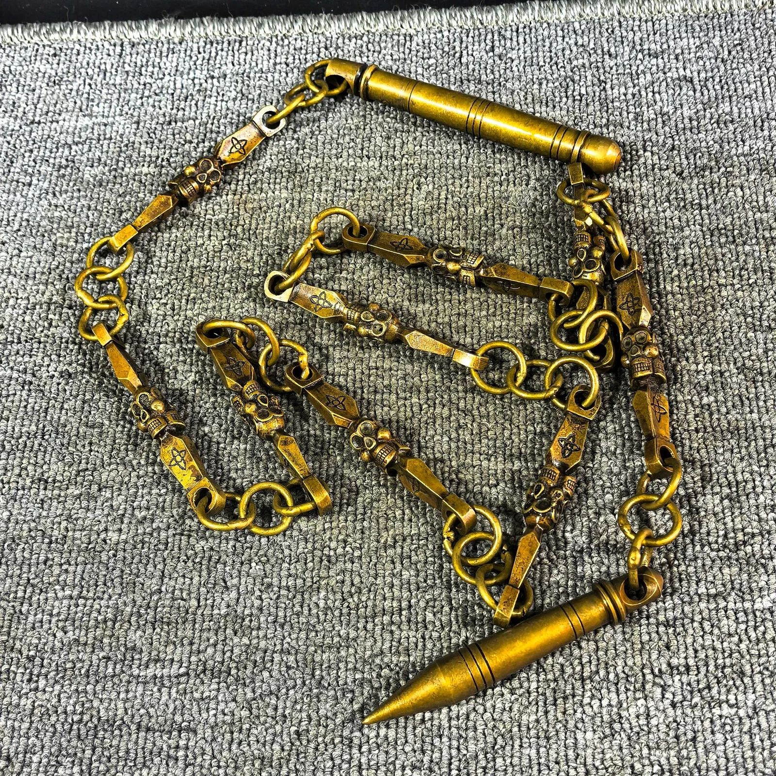 Nine Section Solid Brass Four Buddha Head Exercise Tool Fitness Equipment