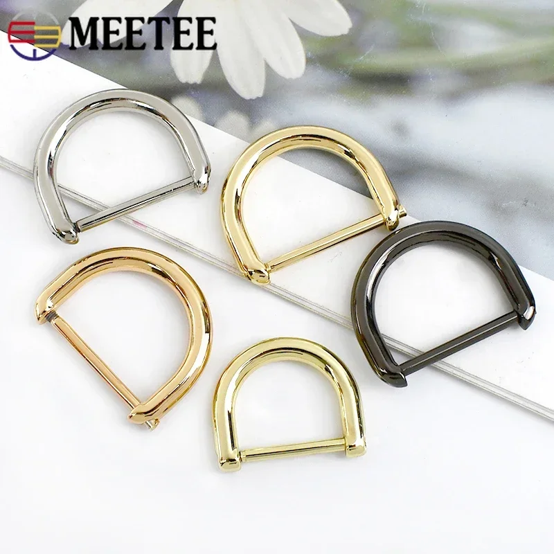 10Pcs Detachable Metal D Ring Buckles for Bag Strap Webbing Chain Clasp Luggage Belt Connector Hanger DIY Hardware Accessories