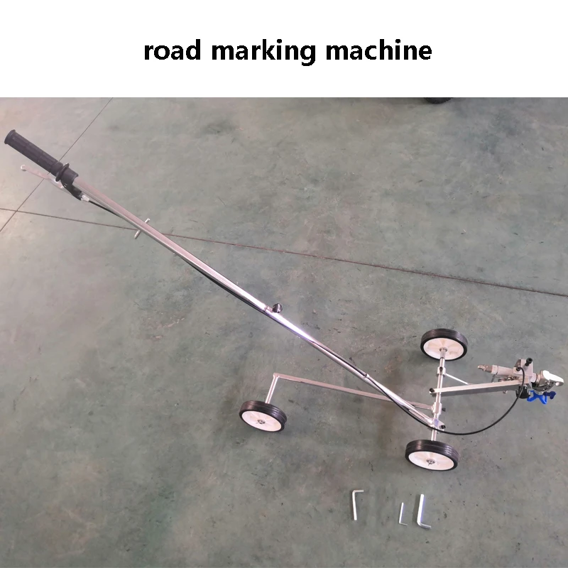 Macchina per segnaletica stradale a spinta manuale a spruzzo freddo strada pista parcheggio spazio vernice linea disegno macchina per marcatura auto