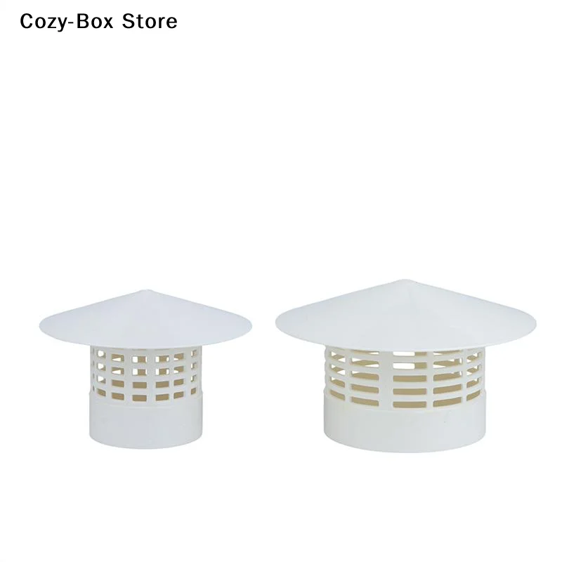 [ZY]PVC Roof Ventilation Grille Rain Cap Round Hood For 75-250mm Pipe Vents Chimney Outlet Weather Protection[ZY]