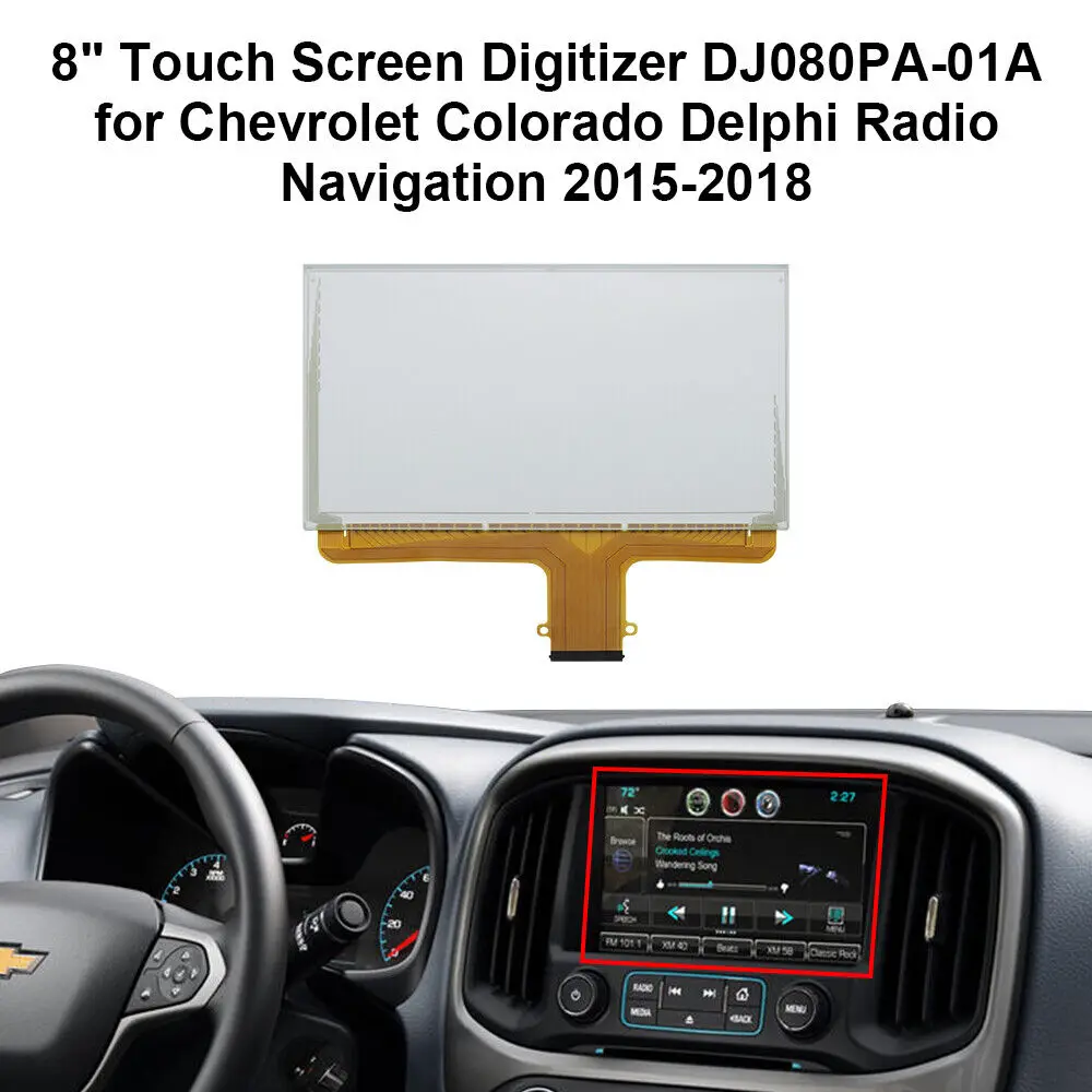 

8" Touch Screen Digitizer DJ080PA-01A For Chevrolet GMC MyLink Radio Navigation 55pin