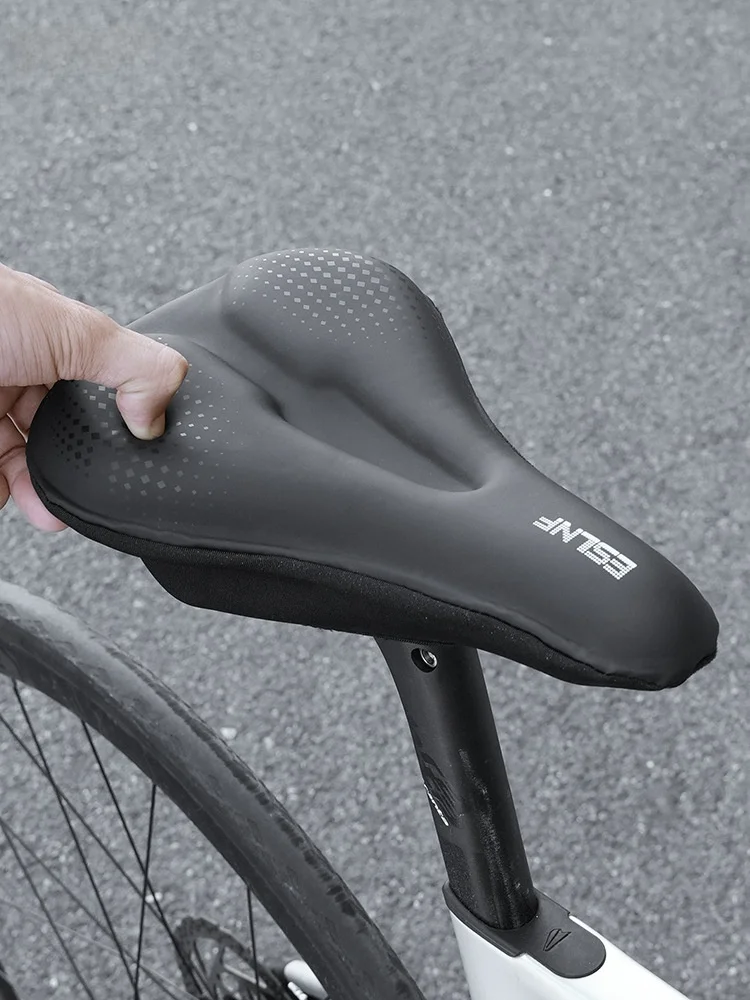 Hollow Breathable Bicycle Saddle Men Women MTB Road Bike Seat Soft PU Leather Shock Absorbing Comfortable Cushion