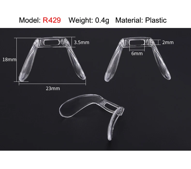 Soporte antideslizante para gafas, almohadilla para la nariz, accesorios para SILLÍN, 10 unidades