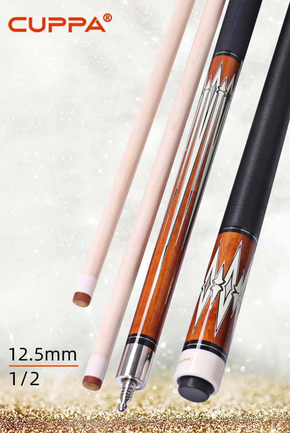 

Cuppa 58" Star Brilliant Series Maple Shaft Billiard Pool Cue Stick 12.5mm