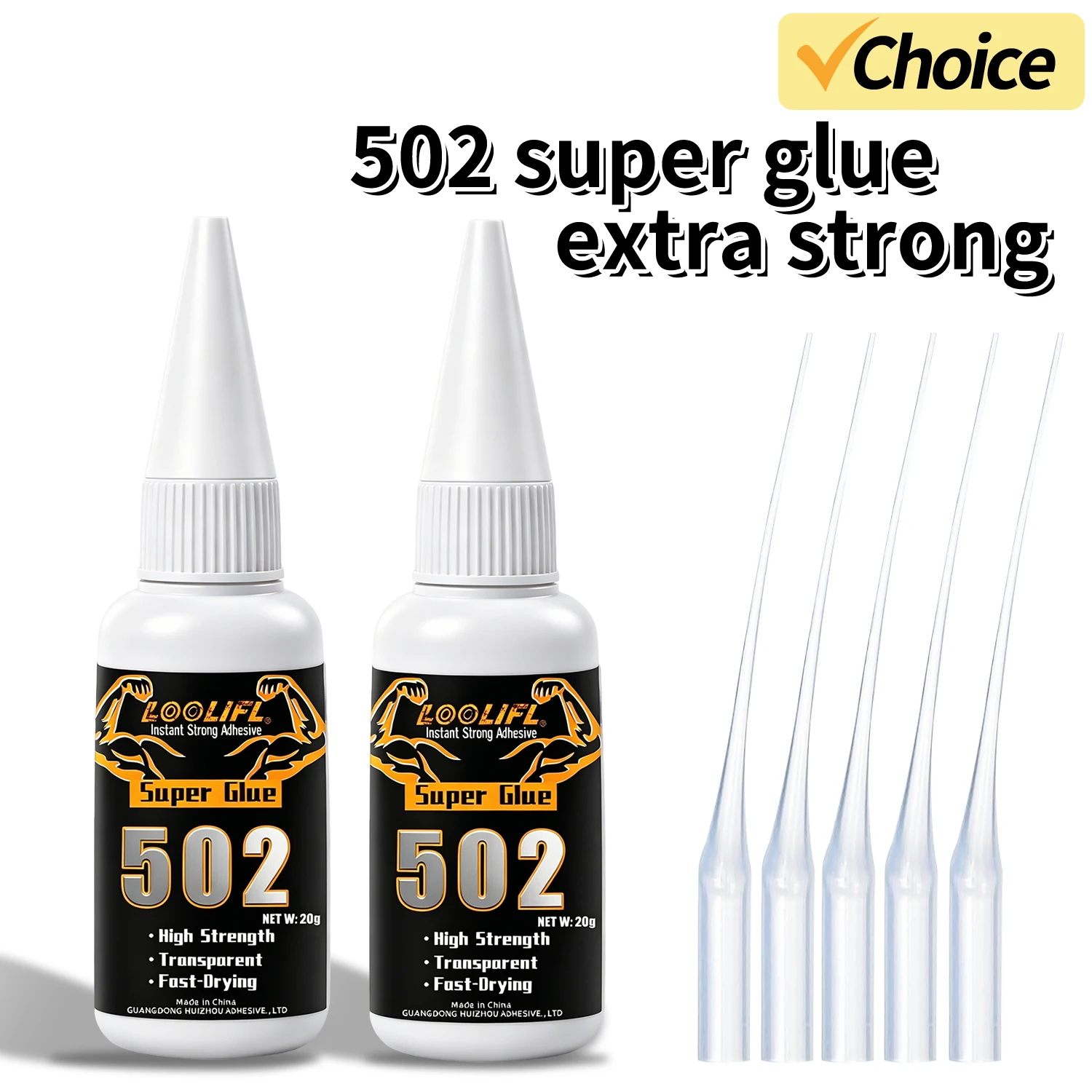 502 Super Glue Transparent Fast Drying Multi Purpose Instant Adhesive For Metal Plastic Wood Shoes DIY Strong Bond Repair Glue