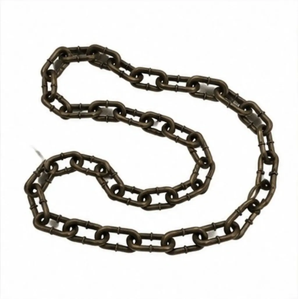 1Pcs Detailed Crafted Plastic Halloween Decorative Chain Prop Realistic Iron Chain for Prisoner Theme Party Costume Prop