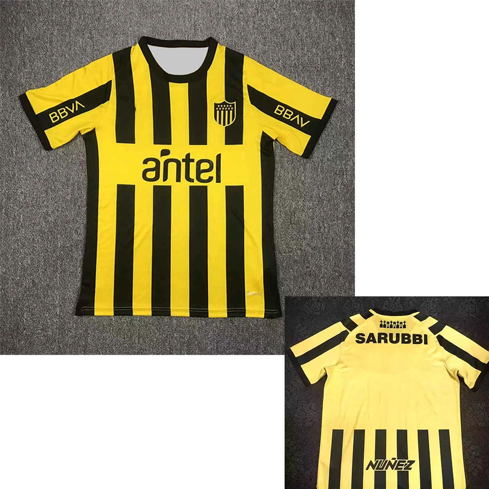 24-25 Penarol Jerseys Penarol Home And Away Uniformes de time masculino de manga curta Desempopular Camisas de futebol Verão Novos Tops