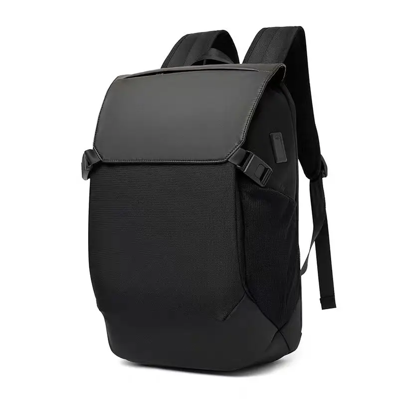 Men's College Style Magnetic Buckle Bag Large Capacity Commuting Laptop Travel Breathable Back Support System Backpack