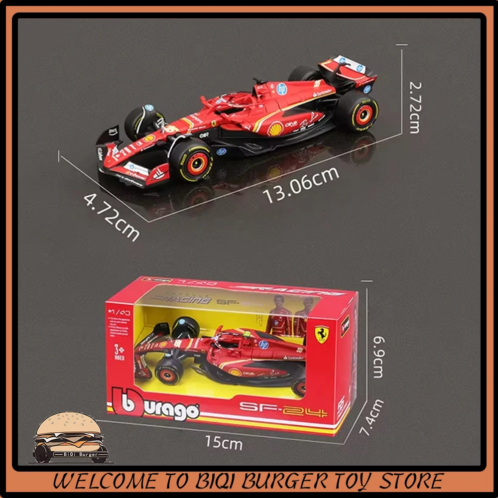 

Bburago 1:43 Ferrari SF24 Hardcover SF-24 F1 16# Leclerc 55# Sainz Formula 1 Car Die-cast Model Alloy Car Collection Toy Gift