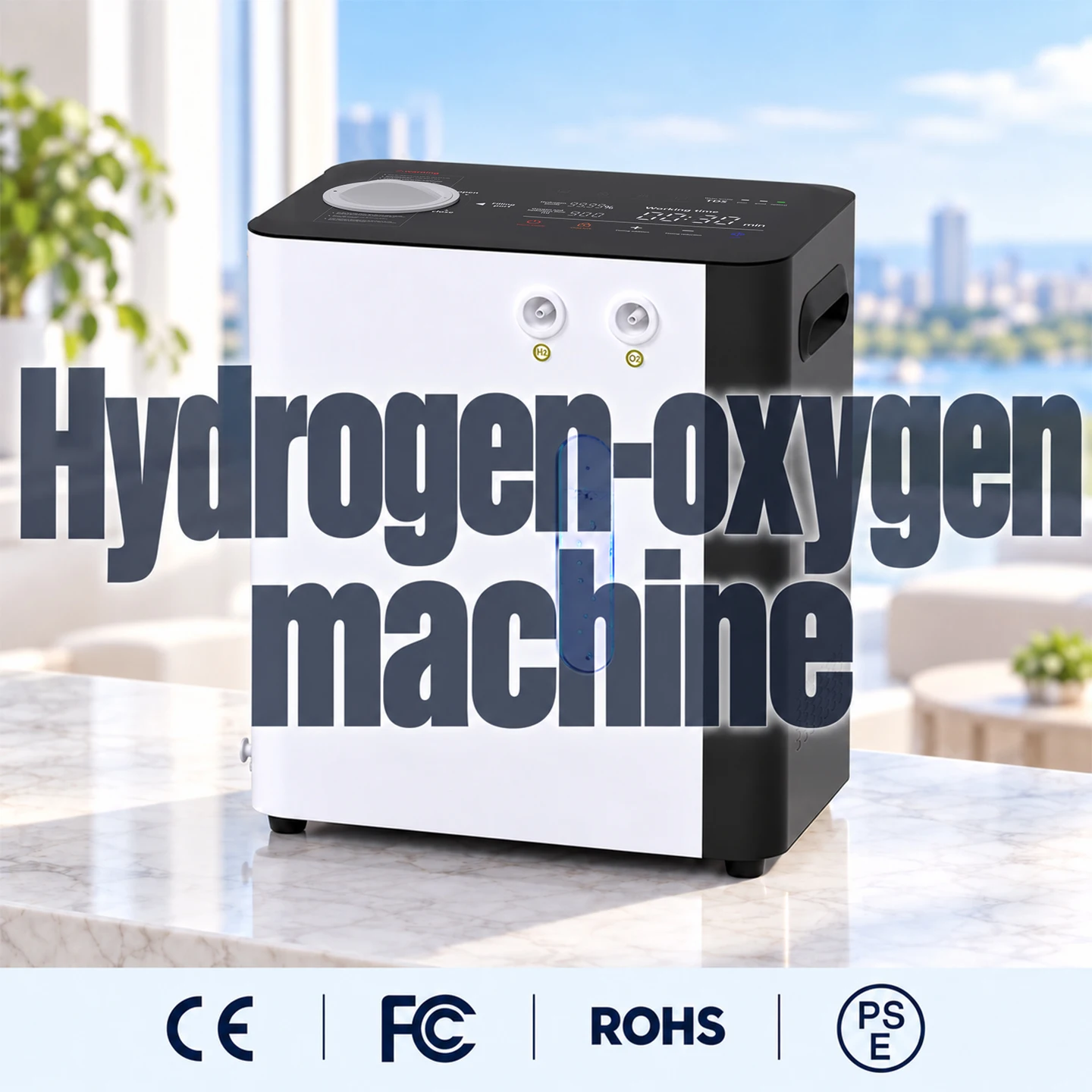 Household Hydrogen inhaler Multifunctional Hydrogen generator Machine HHO water generator H2 gas generator High Purity 99.99%