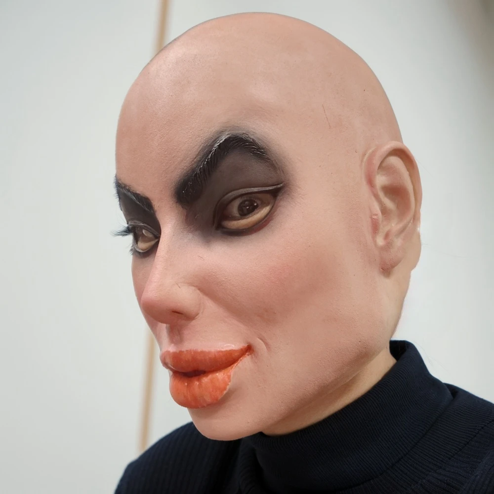 Angelina Jolie masque célébrité masques actrice avec chauve grande bouche en caoutchouc Sexy chauve femme laid masque