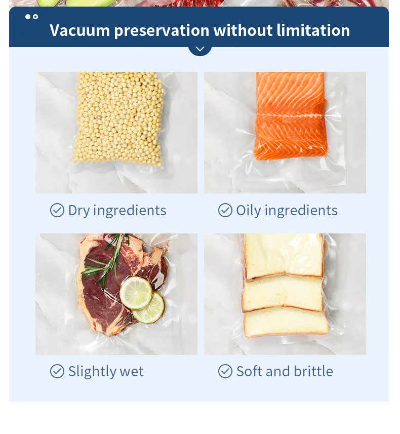 4 قطع أكياس سد الفراغات: 4 لفات (عرض M/L/XL)، 3 أمتار لكل منهما. مثالية لتخزين المواد الغذائية ووس فيديو وإعداد الوجبات. متوافق مع المكنسة الكهربائية