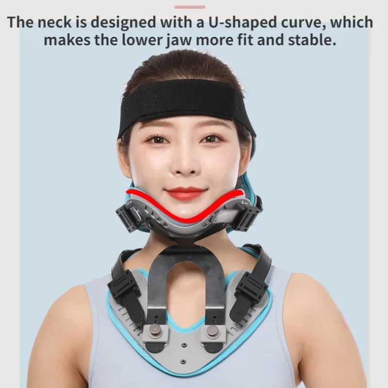 Medical Adjustable Head Neck Chest Fracture Fixation Support Rehabilitation Braces Lightweight Cervical Spine Injury Orthosis