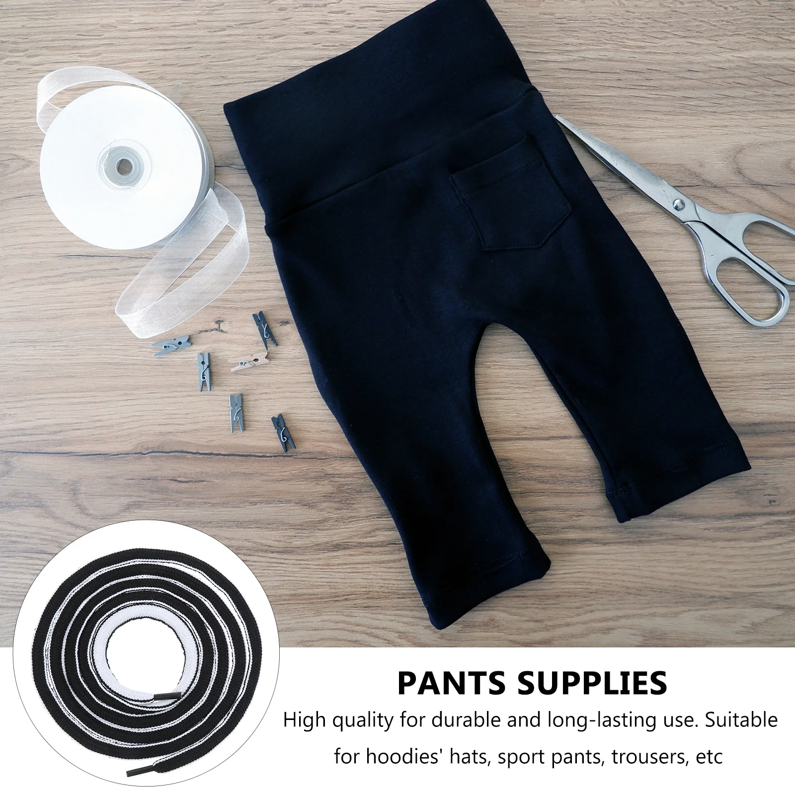 

20Pcs Replacement Drawstrings Durable Pants Drawcords Polyester Clothing Accessories for Sweatpants Hoodies Shorts Coats