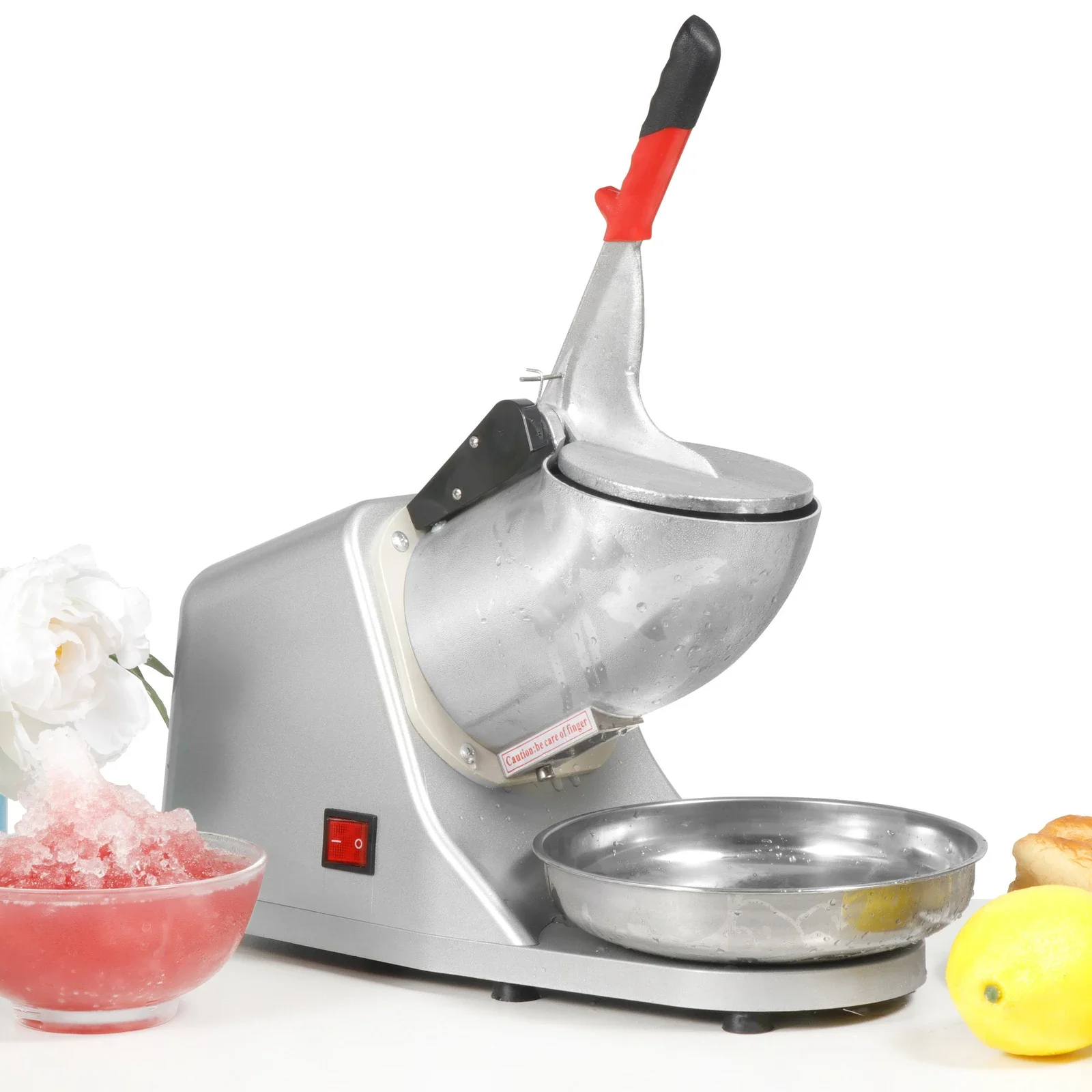 

300W Electric Snow Cone Crusher Maker Machine 143lbs Commercial Ice Shaver