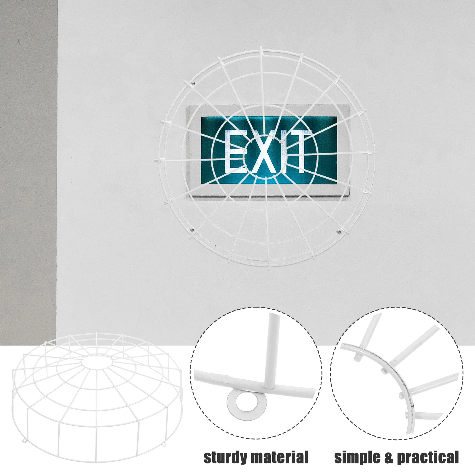 1Set Metal Emergency Light Protective Wire for Exit Sign Wall Mounted Lamp Shade Frame Lampshade Frame