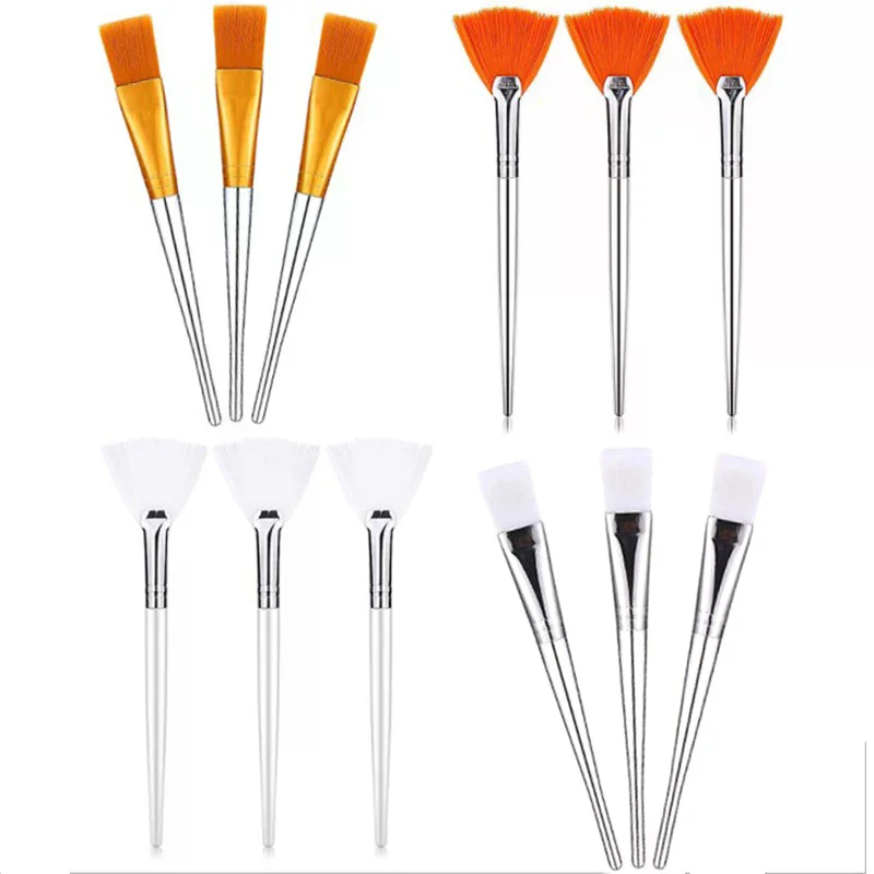 4PCS 3/4Pcs Makeup 3/4 Tools Diy Face Mask Brush Set Soft Applicator Brushes Includes Soft Fan Facial Brushes Acid Applicator