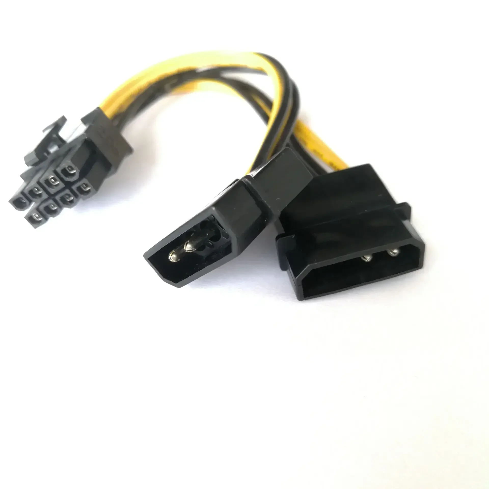 PC Server Cabo de Alimentação Interna Dual Lead, 2 IDE Molex para CPU, 8Pin, Conversor 8P, 18AWG Fio, 15 centímetros