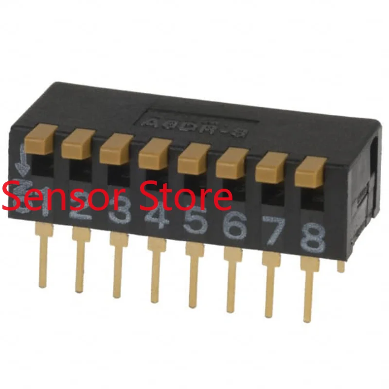 10PCS Dial Switch 8-position Side  A6DR-8100 With A Foot Pitch Of 2.54mm