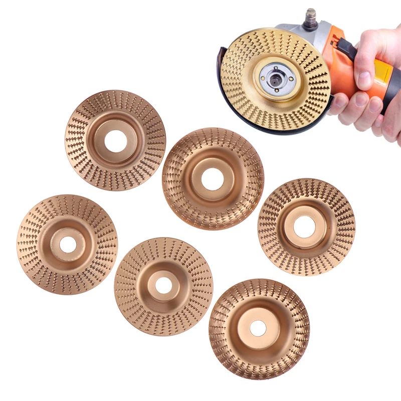 

100mm Wood Shaping Disc - Curved/Flat/Bevel Sanding Pad Woodworking Carving Wheel for Angle Grinder 〔2025E〕