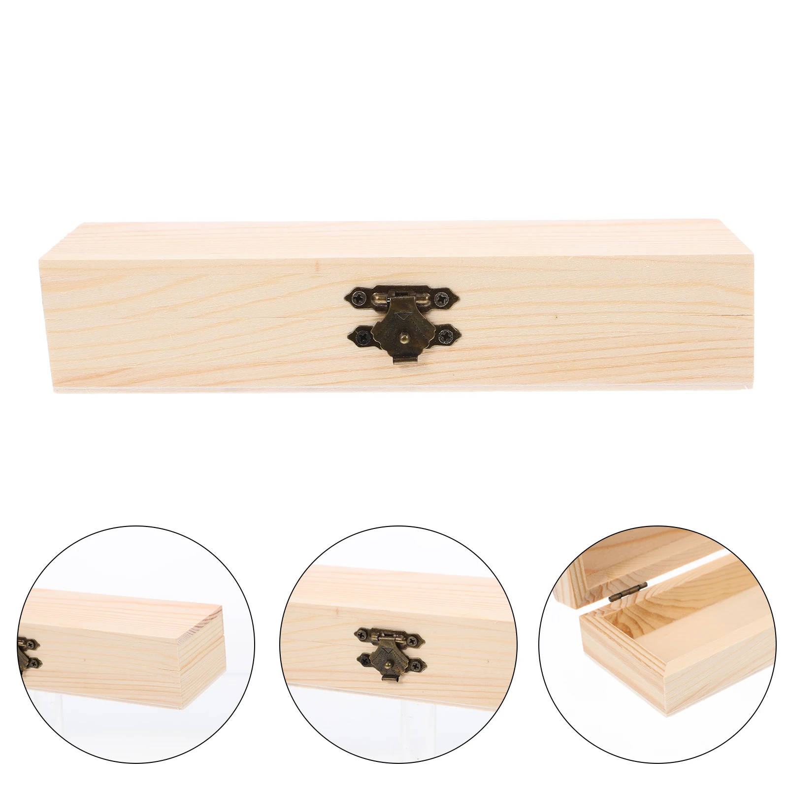 

Multifunctional Wooden Pencil Box Brush Storage Diy Friendly Lock Stationery Organizer Office School Supplies Keepsake