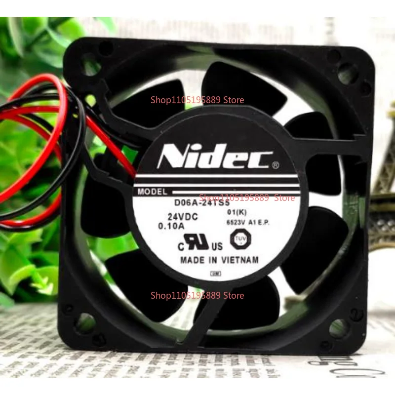

New CPU Cooler Fan for Nidec D06A-24TS5 24V 0.10A Frequency Converter Cooling Fan 6025 6CM 60*60*25MM