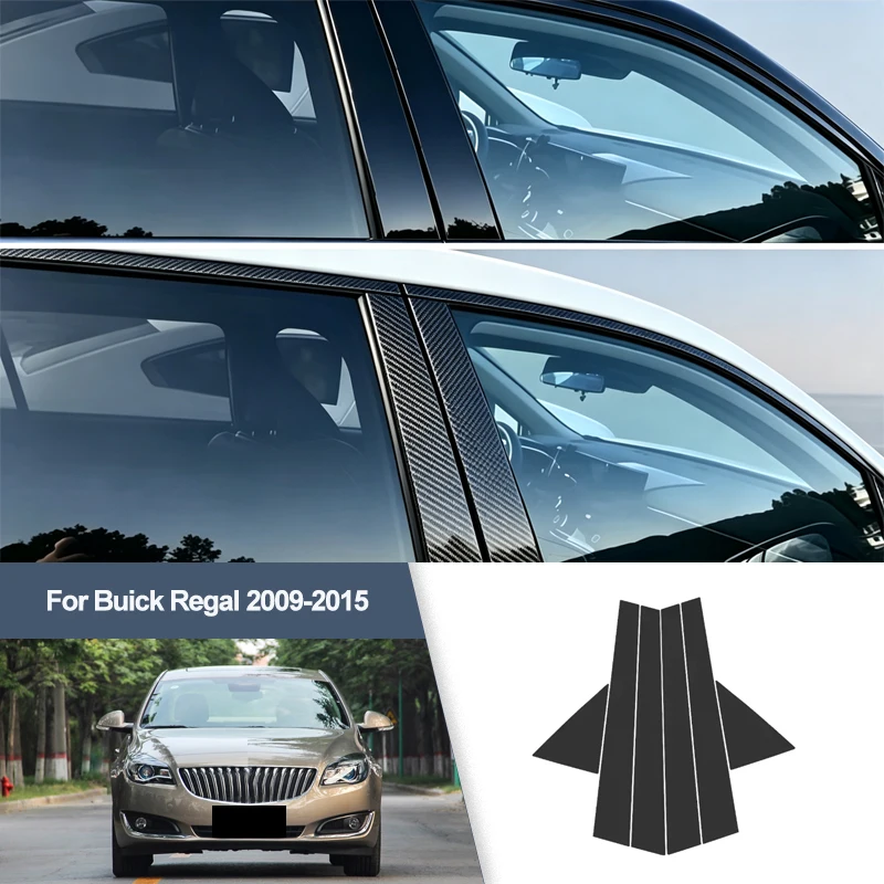 For Buick Regal 2009-2015 B/C Pillar Post Stickers PC Window Middle Pillar Trim Decorative Car Exterior Protect Parts