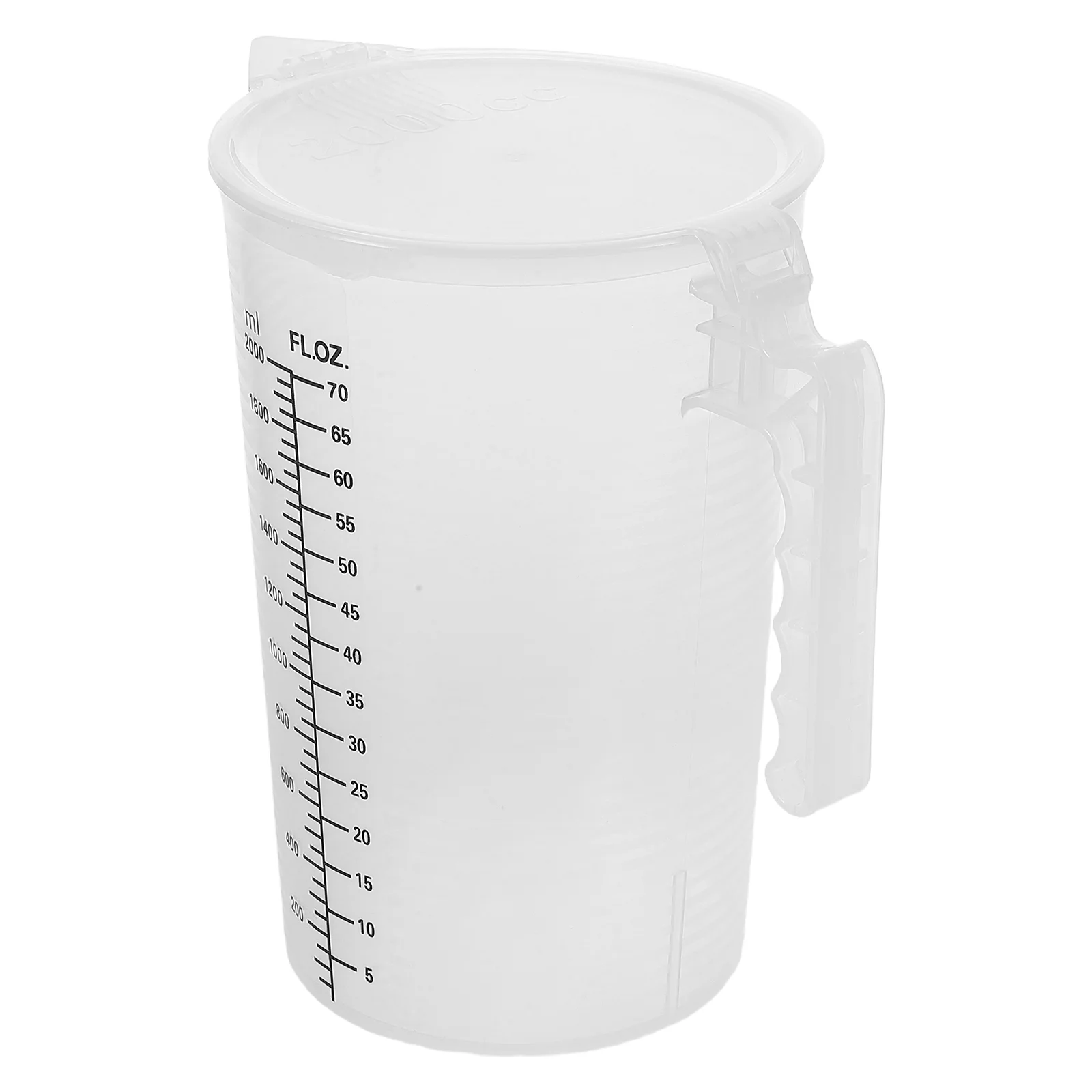 

Large Capacity Measuring Jug Plastic Pitcher Lid Spout Clear Scale Accurate Liquid Measurement Kitchen Use Pouring Jug