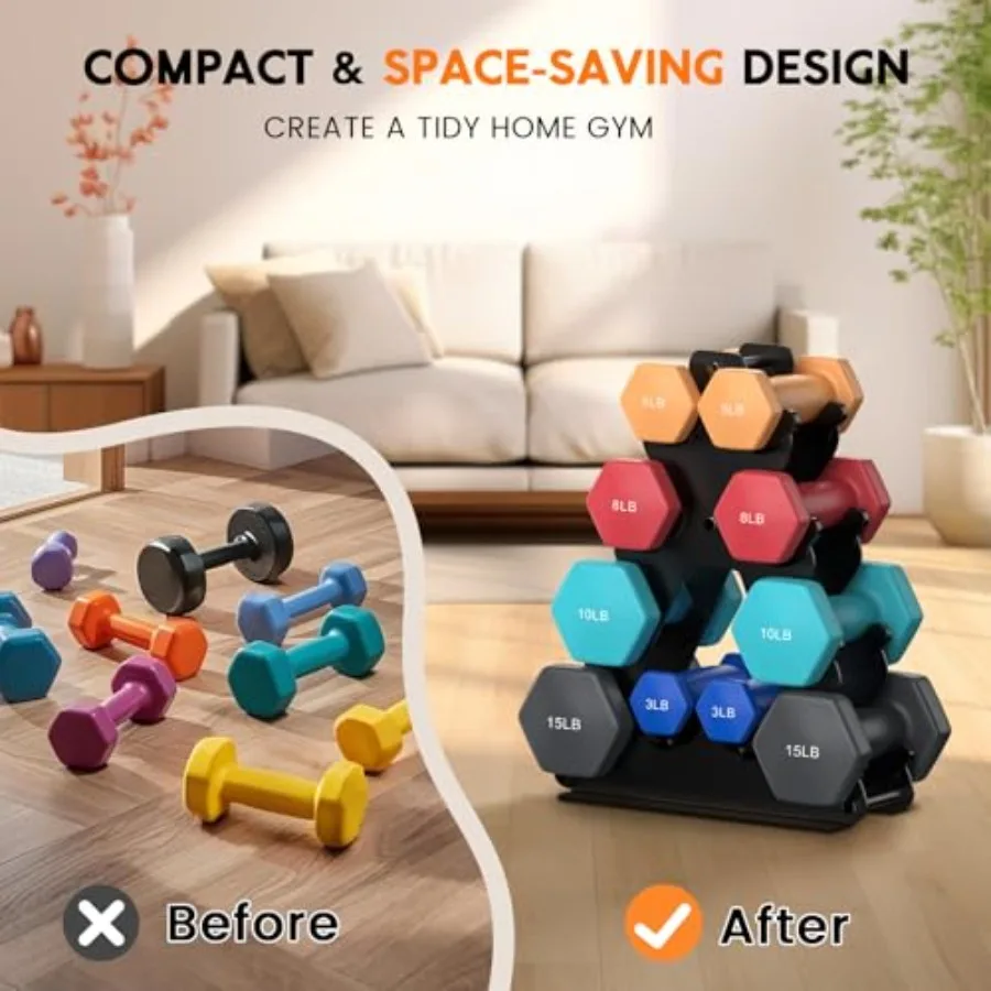 حامل أرفف الدمبل من 4 طبقات فقط لحالة تخزين الوزن المعدنية لتوفير المساحة في صالة الألعاب الرياضية المنزلية مع سهولة التجميع لأوزان اليد حتى