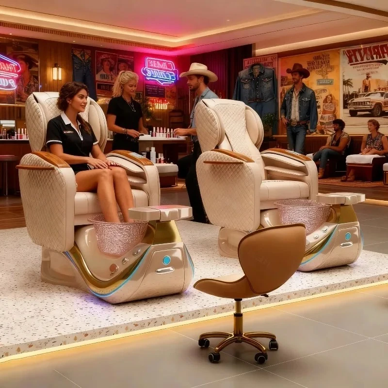 Luxury Lounge Pedicure Chair, Professional Manicure & Foot Spa Massage Station | Modern Best for Nail Salon Comfort