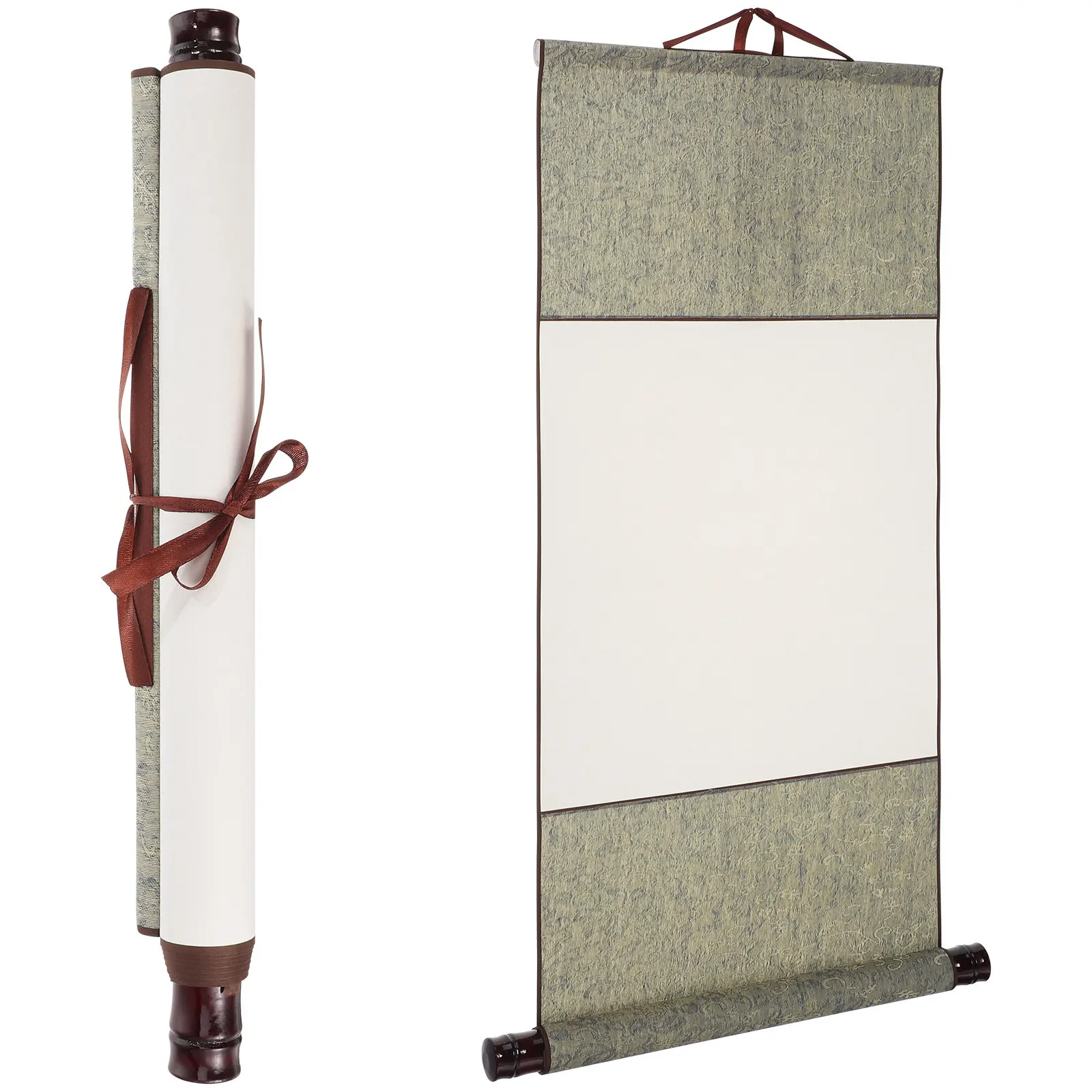 Blank Chinese Calligraphy Hanging Scroll Sturdy Wall Scroll Paper for Art Practice Calligraphy Drawing