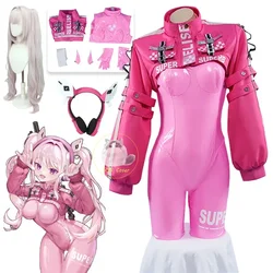 Anime Alice Cosplay Nikke Cosplay Costume Irelia H Store Victory Pink Jumpsuit Wig Earphone Props Halloween Costume for Women